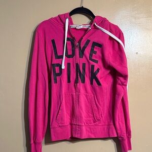 Victoria's Secret Pink Hoodie with Black Lettering